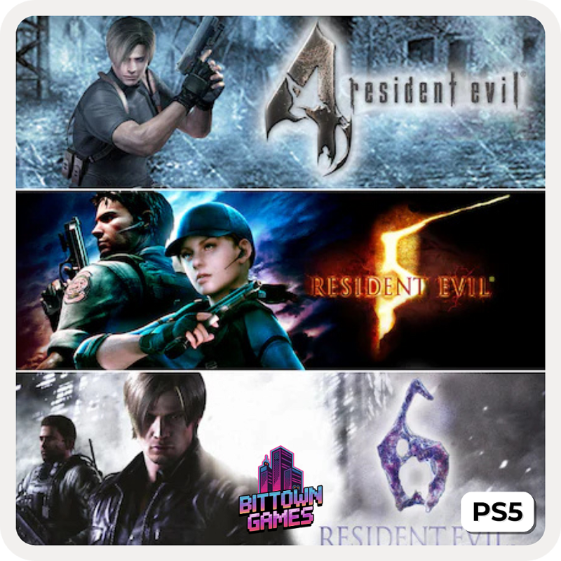 Pacote Triplo Resident Evil 4 + 5 + 6 PS5 Mídia Digital