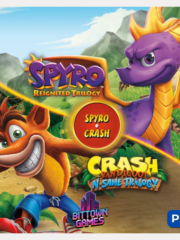 Crash Bandicoot + Spyro The Dragon Trilogias PS4 Mídia Digital